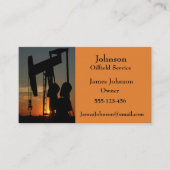 Cartes de visite d'huile et d'industrie du gaz (Devant)