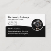 Cartes de visite diamant thème bijoux élégants (Devant)