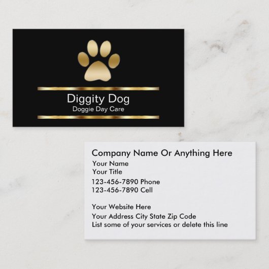 Cartes de visite Diggity Dog (Devant / Derrière)