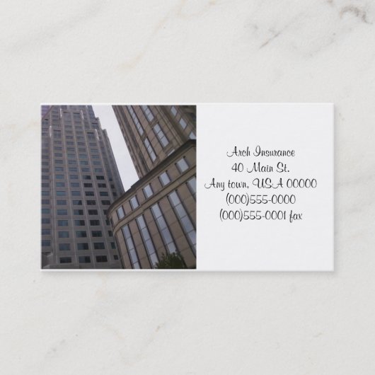 Cartes de visite d'immeubles de bureaux (Devant)