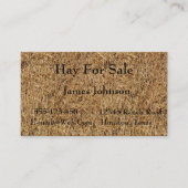 Cartes de visite d'impression de balle de foin de (Devant)