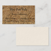 Cartes de visite d'impression de balle de foin de (Devant / Derrière)