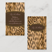 Cartes de visite d'impression de Cheetah (Devant / Derrière)
