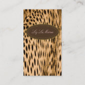 Cartes de visite d'impression de Cheetah (Dos)