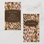 Cartes de visite d'impression de Cheetah (Devant / Derrière)