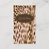 Cartes de visite d'impression de Cheetah (Dos)