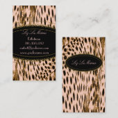 Cartes de visite d'impression de Cheetah (Devant / Derrière)
