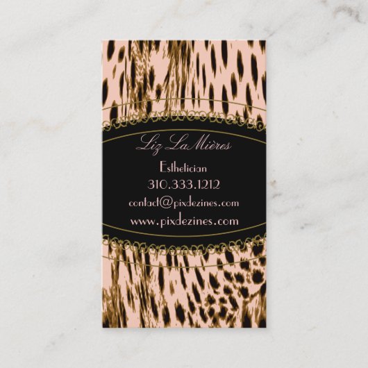 Cartes de visite d'impression de Cheetah (Devant)