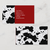 Cartes de visite d'impression de vache (Devant / Derrière)