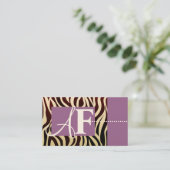 Cartes de visite d'impression de zèbre (Debout devant)