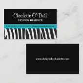 Cartes de visite d'impression de zèbre (Devant / Derrière)