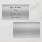 Cartes de visite d'impression en aluminium brossé (Devant / Derrière)