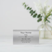 Cartes de visite d'impression en aluminium brossé (Debout devant)