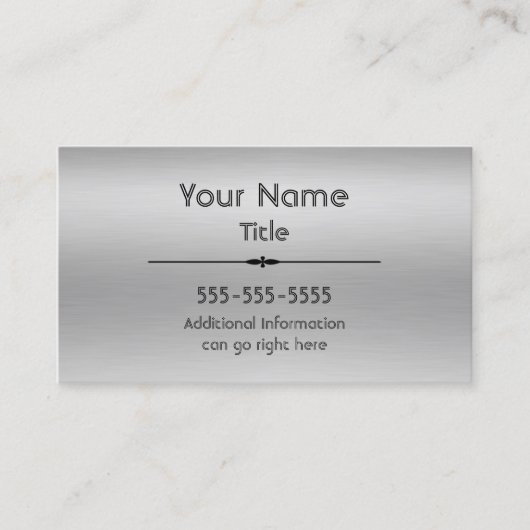 Cartes de visite d'impression en aluminium brossé (Devant)