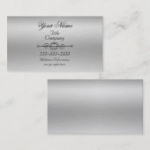Cartes de visite d'impression en aluminium brossé (Devant / Derrière)