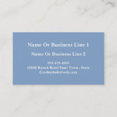 Cartes de visite d'impression en cuir bleu (Dos)