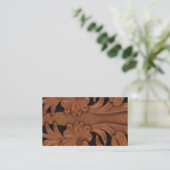 Cartes de visite D'Impression En Cuir Brown Et Noi (Debout devant)