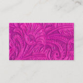 Cartes de visite d'impression en cuir rose foncé (Devant)