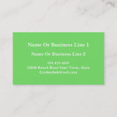 Cartes de visite d'impression en cuir vert (Dos)