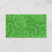 Cartes de visite d'impression en cuir vert (Devant)