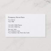 Cartes de visite d'infirmière (Dos)