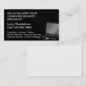 Cartes de visite d'informaticien (Devant / Derrière)