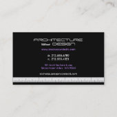 Cartes de visite d'ingénierie architecturale noirs (Dos)