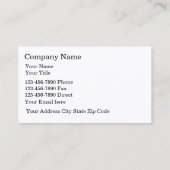 Cartes de visite d'inspection à domicile (Dos)