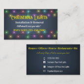 Cartes de visite d'installation des feux de Noël (Devant / Derrière)