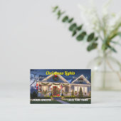 Cartes de visite d'installation des feux de Noël (Debout devant)