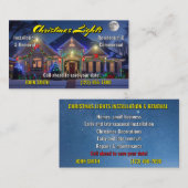 Cartes de visite d'installation des feux de Noël (Devant / Derrière)
