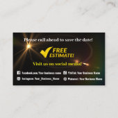 Cartes de visite d'installation des feux de Noël (Dos)