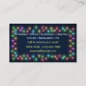 Cartes de visite d'installation des feux de Noël (Dos)