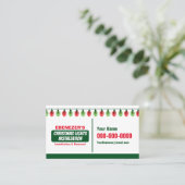 Cartes de visite d'installation des feux de Noël (Debout devant)