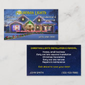 Cartes de visite d'installation des feux de Noël (Devant / Derrière)
