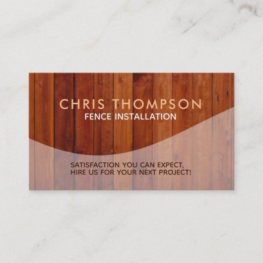 Cartes de visite d'installations de barrière (Devant)