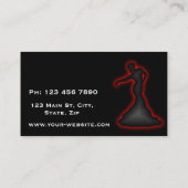 Cartes de visite d'instructeur de danse de (Dos)
