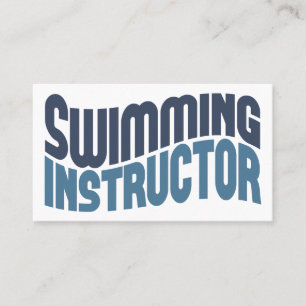 Cartes de visite d'instructeur de natation