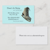 Cartes de visite d'instructeur de patinage (Devant / Derrière)