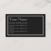 Cartes de visite d'instructeur de plongée "de film (Dos)