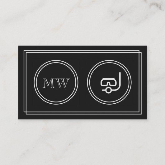 Cartes de visite d'instructeur de plongée "de film (Devant)