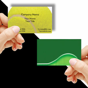 Cartes de visite d'instructeur de tennis