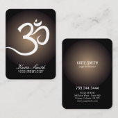Cartes de visite d'instructeur de yoga (Devant / Derrière)