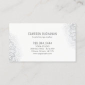 Cartes de visite d'instructeur de yoga (Dos)