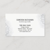 Cartes de visite d'instructeur de yoga (Dos)