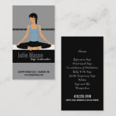 Cartes de visite d'instructeur de yoga (Devant / Derrière)