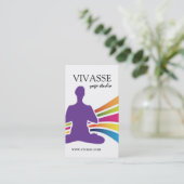 Cartes de visite d'instructeur de yoga (Debout devant)