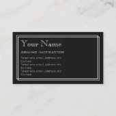 Cartes de visite d'instructeur d'entraînement "de (Dos)