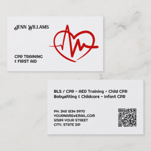 Cartes de visite d'instructeur RCR professionnel a