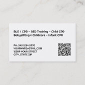 Cartes de visite d'instructeur RCR professionnel a (Dos)